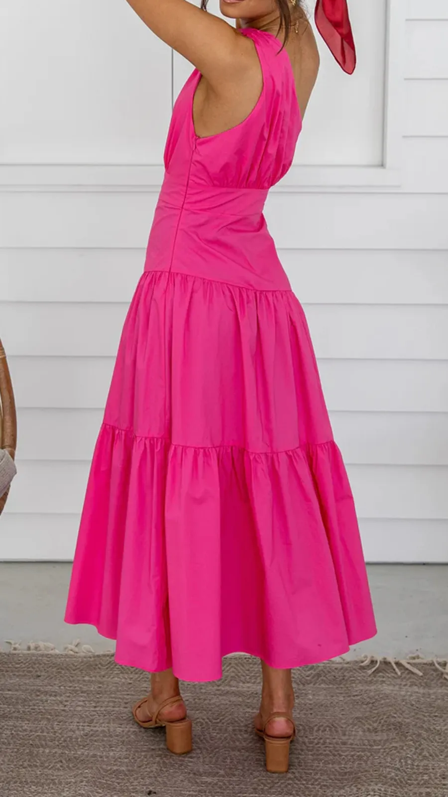 Knot Detail In Shoulder Strap Dress