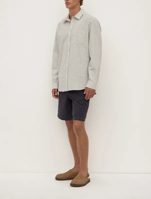 Ocean & Cream Check Seersucker Shirt