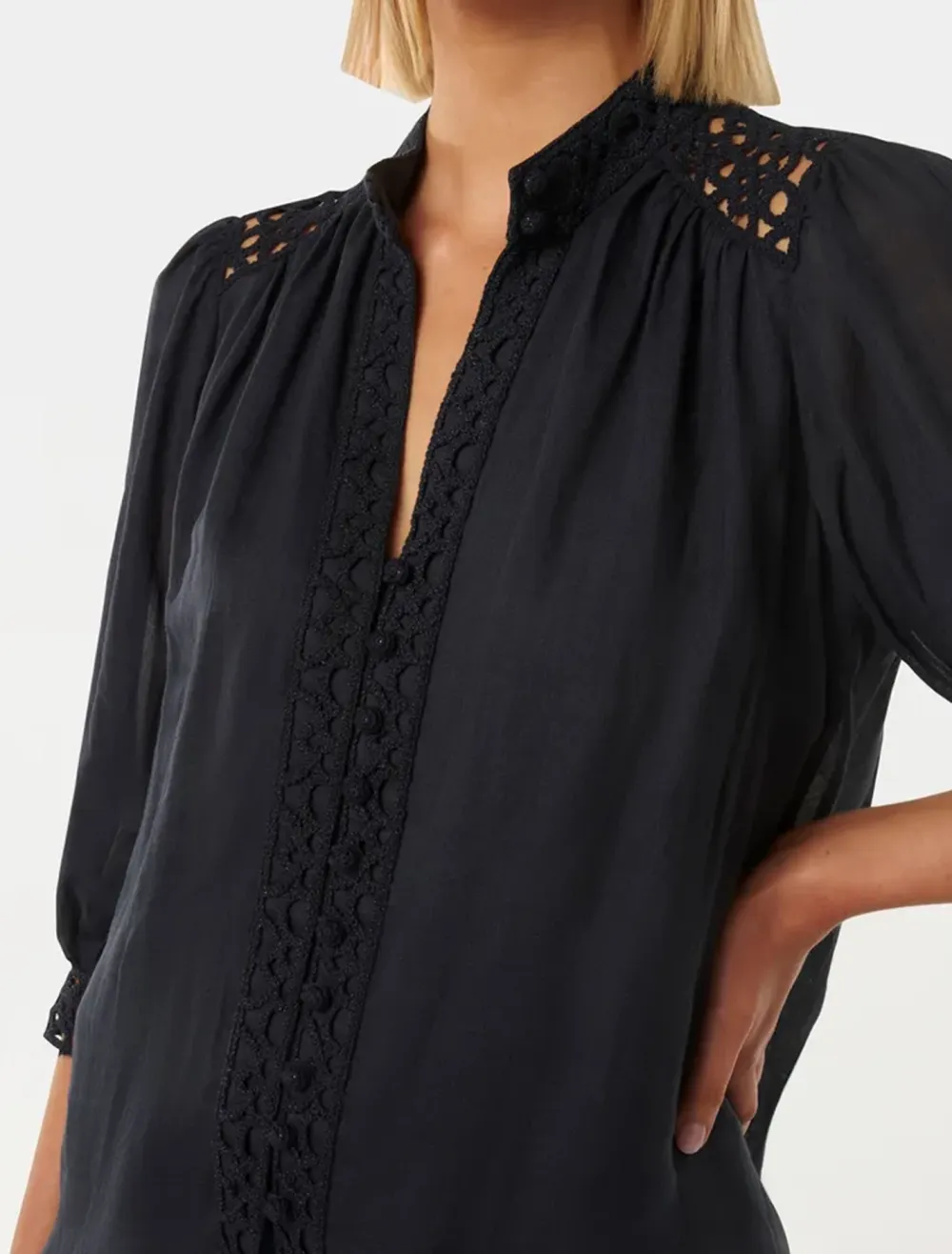 Crochet Trim Blouse