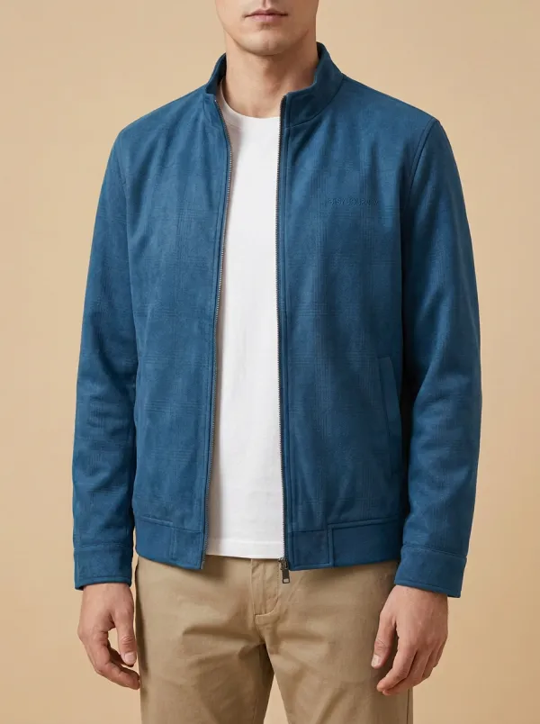 Suede Textured Zip Jacket