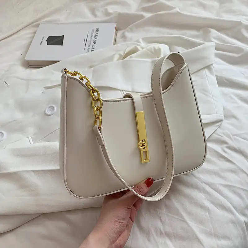 Modern PU Leather Handbag Horizontal Square Medium