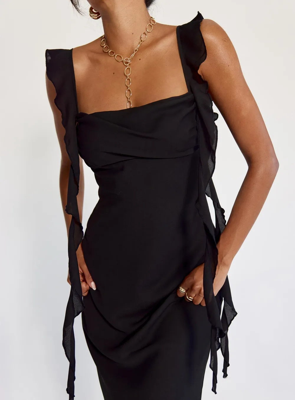 Smooth Maxi Tie Back Maxi Dress