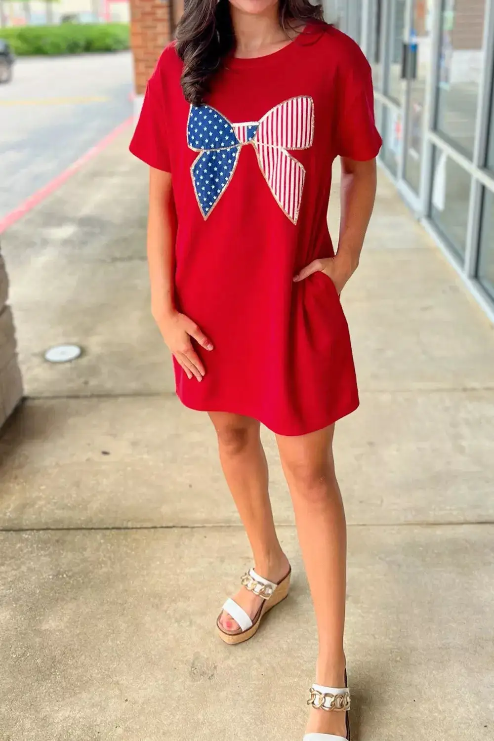 Striped Sequin Mini Dress