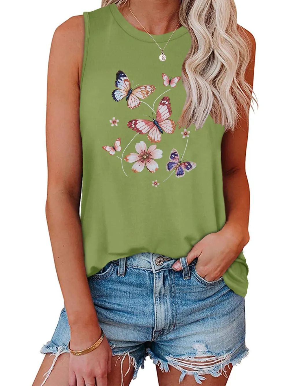 Butterfly Print Tank Top