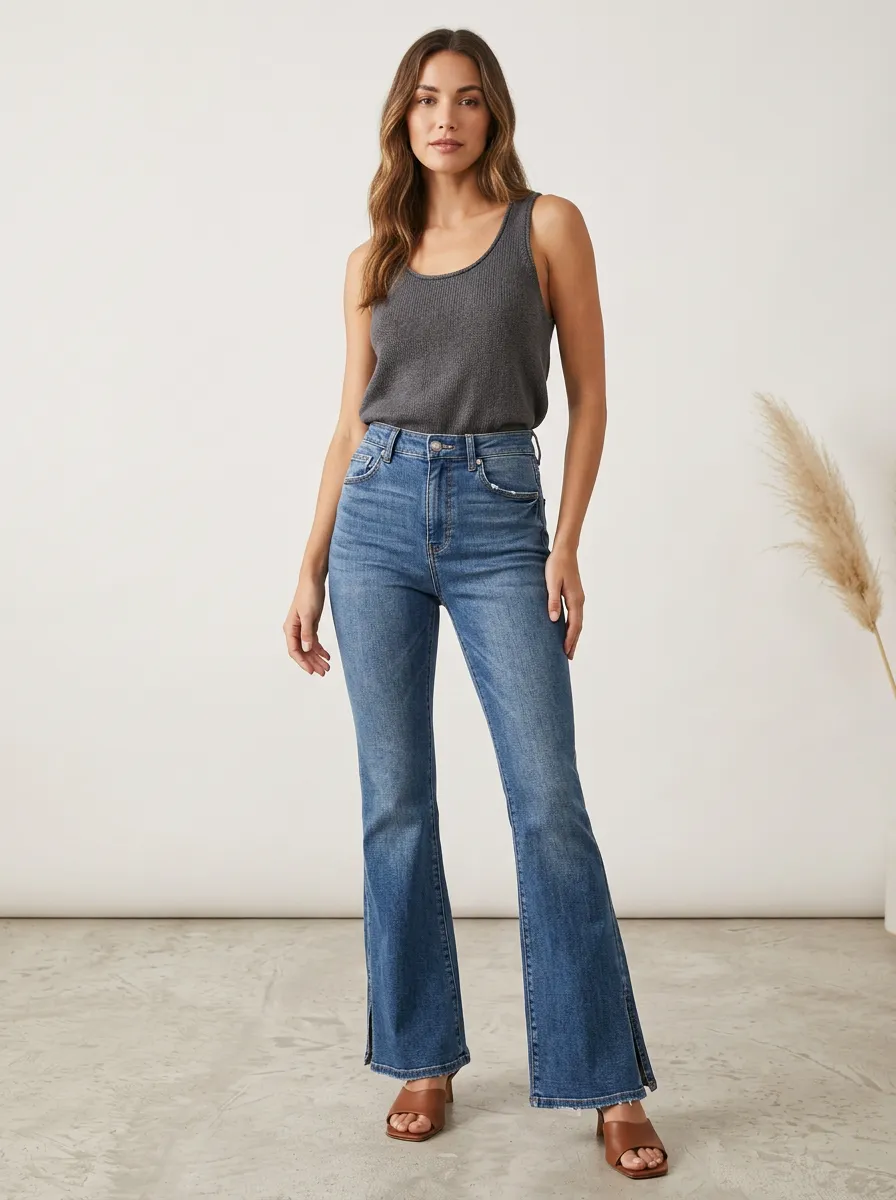 Heritage High-Waist Stretch Women's High-Waist Stretch Flare Jeans