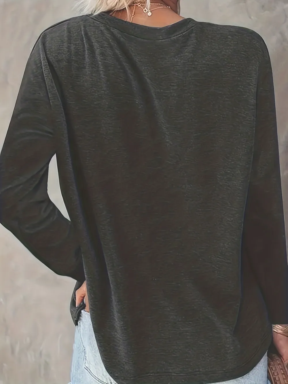 Positioning Pentagram Print Long Sleeve T-shirt