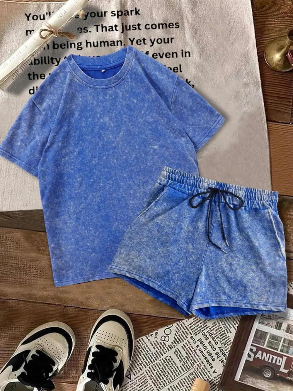 Two-piece Set Women's Solid Color Denim