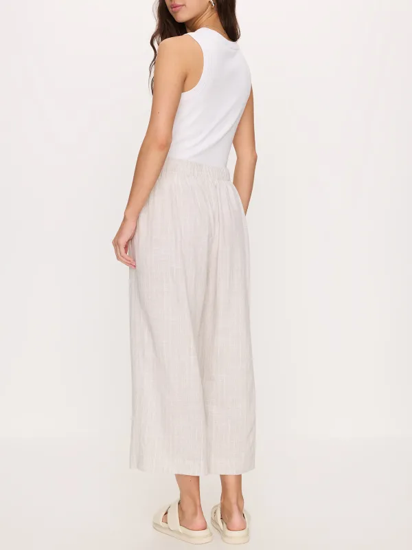 Daily White Stripe Culotte