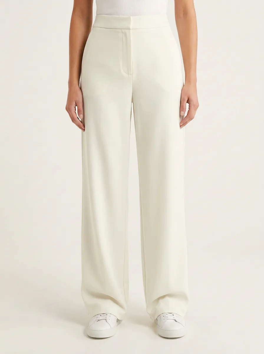 Minimal Tailored Wide-Leg Trousers