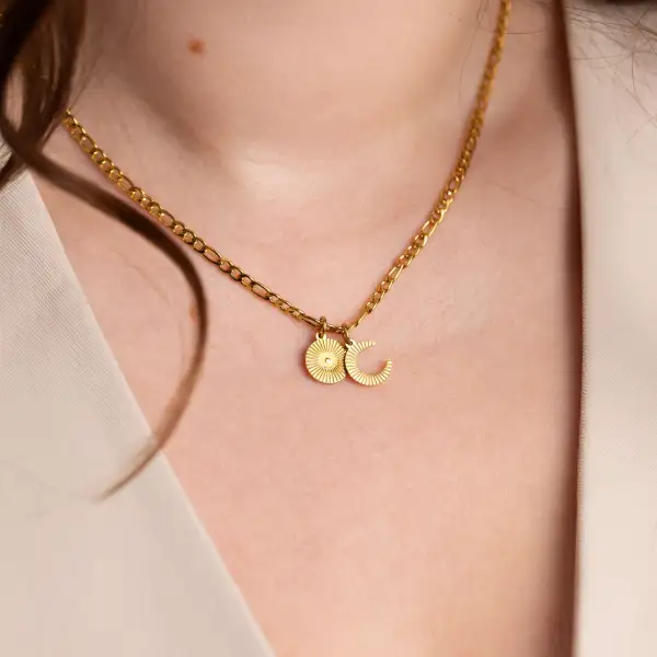 Figaro Sun And Moon Necklace Necklace