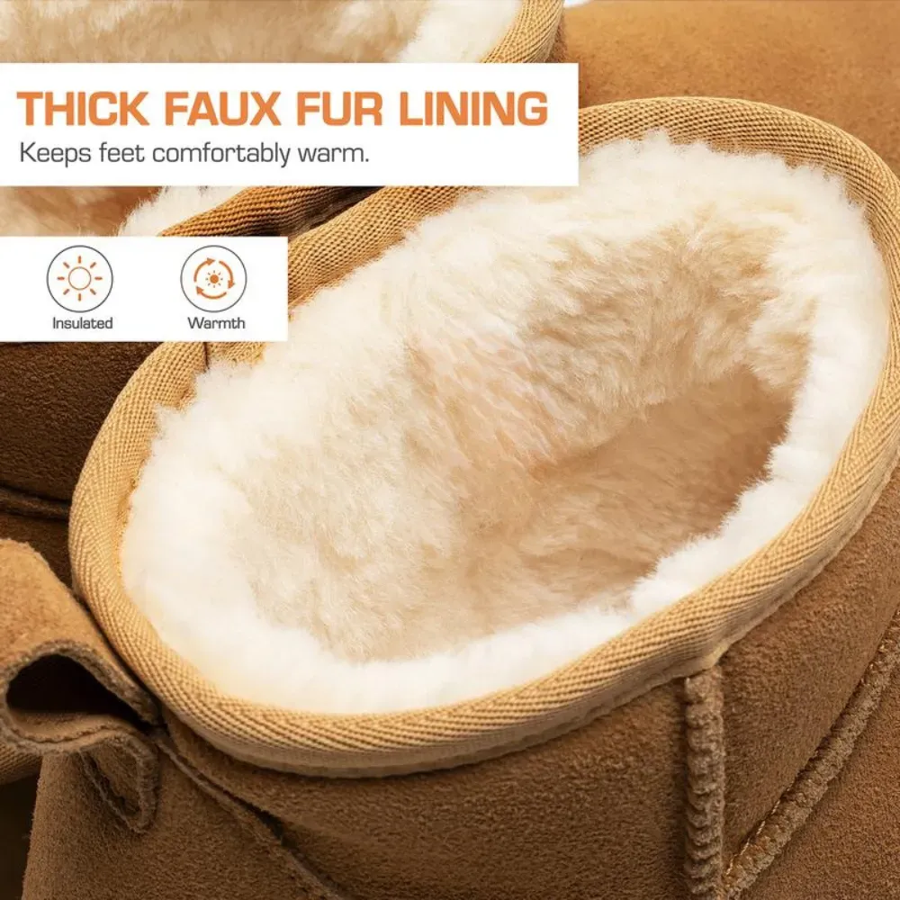 🔥 Winter Essential – 50% OFF! | Women’s Classic Suede Snow Boots with Memory Foam & Anti-Slip Sole