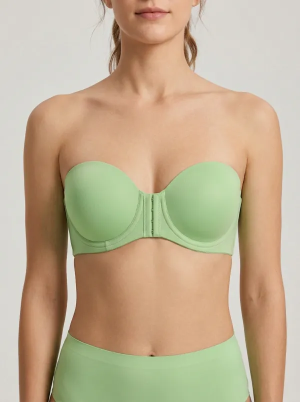 Women's Seamless Front-Closure Strapless Bra