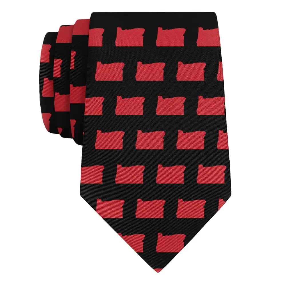 Timeless Outline Emblem Pattern Necktie