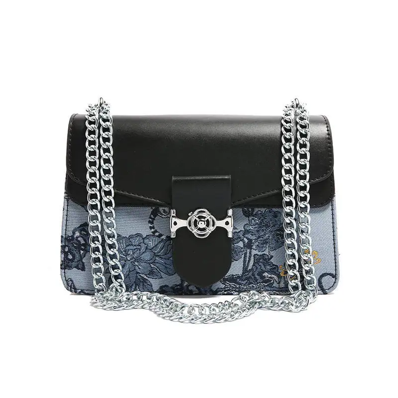 Printed Chain Shoulder Bag