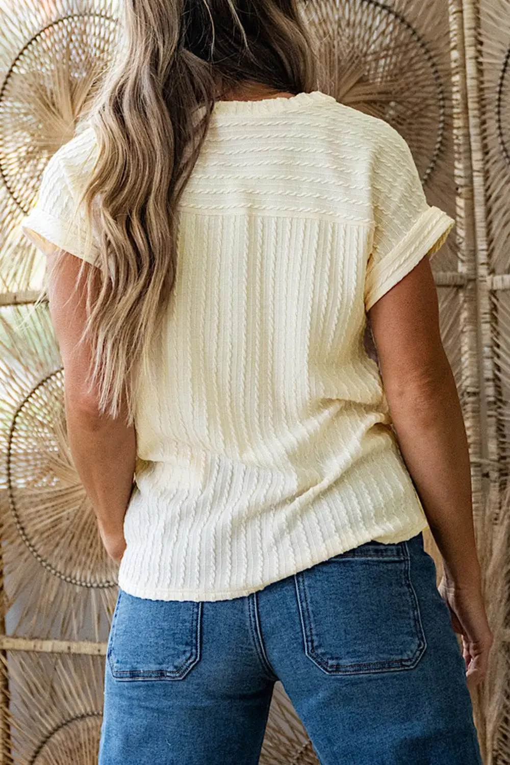 Knit Neck T Shirt