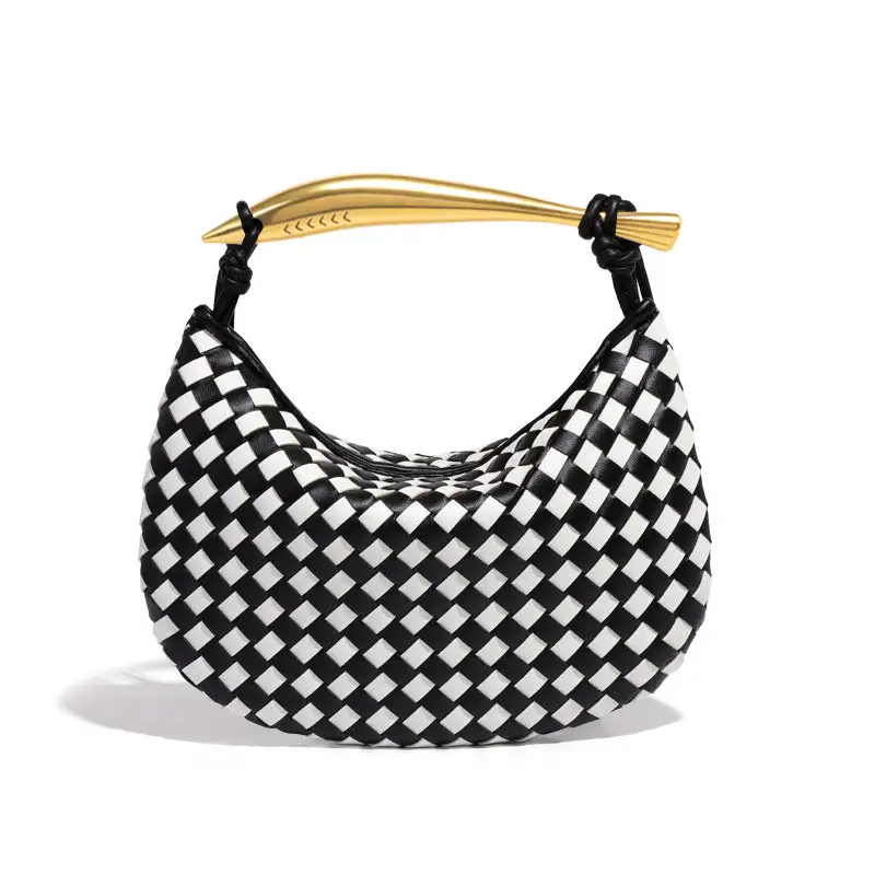 Handwoven Solid Dumpling Bag Casual Tote