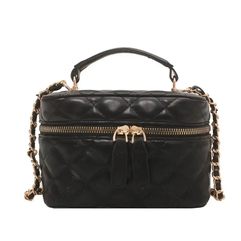 Quilted Structured Clutch Bag