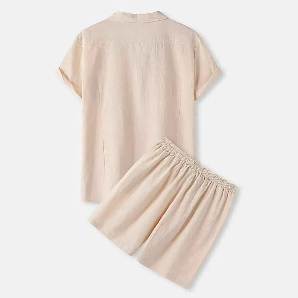 Relaxed Button Up Shirt and Shorts Set