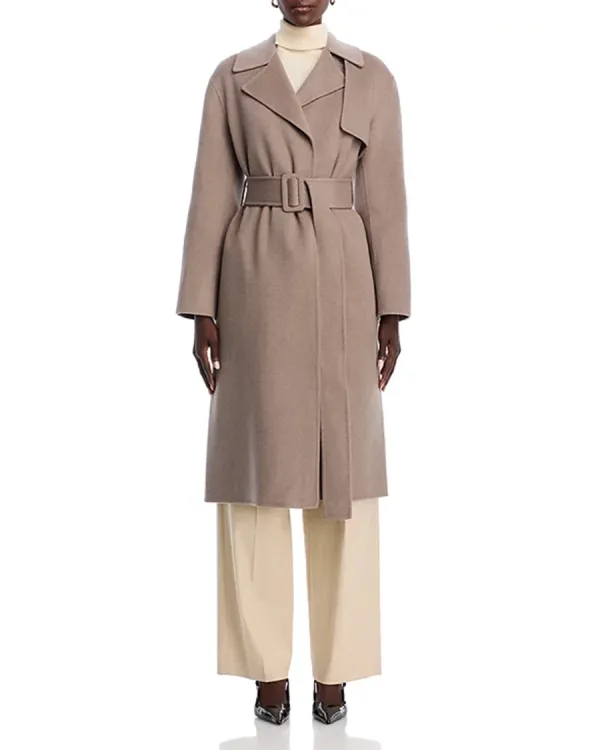 Cashmere Wrap Trench Coat