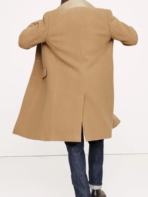 Men's Long Camel Wool Coat