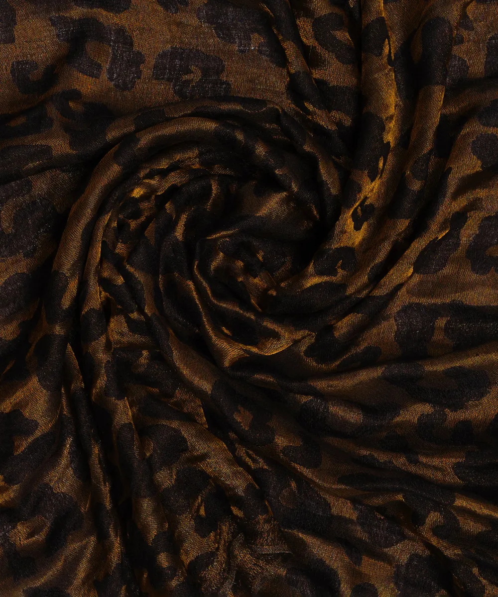 Black Leopard Print Casual Style Wrap