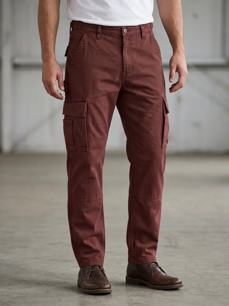 Men's Outdoor Tactical Olive Green Multi-Pocket Cargo Pants