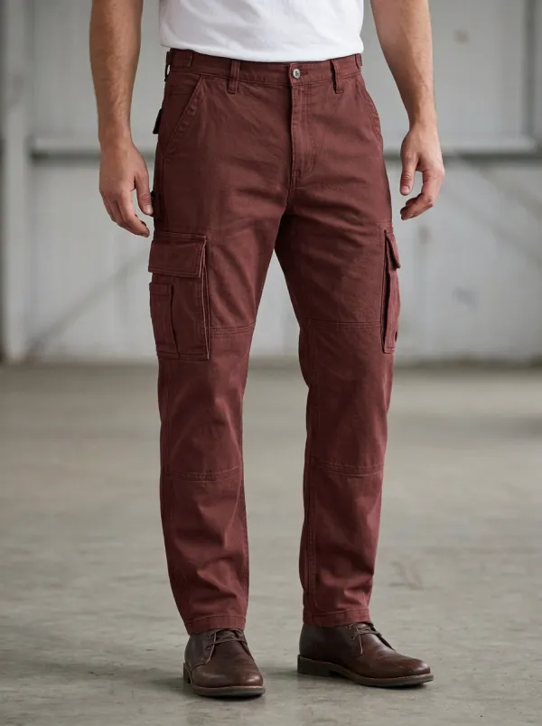Men's Outdoor Tactical Olive Green Multi-Pocket Cargo Pants