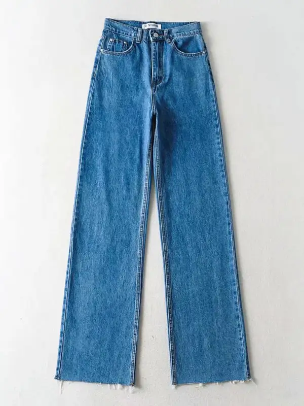 Fluid Polished Denim Jeans