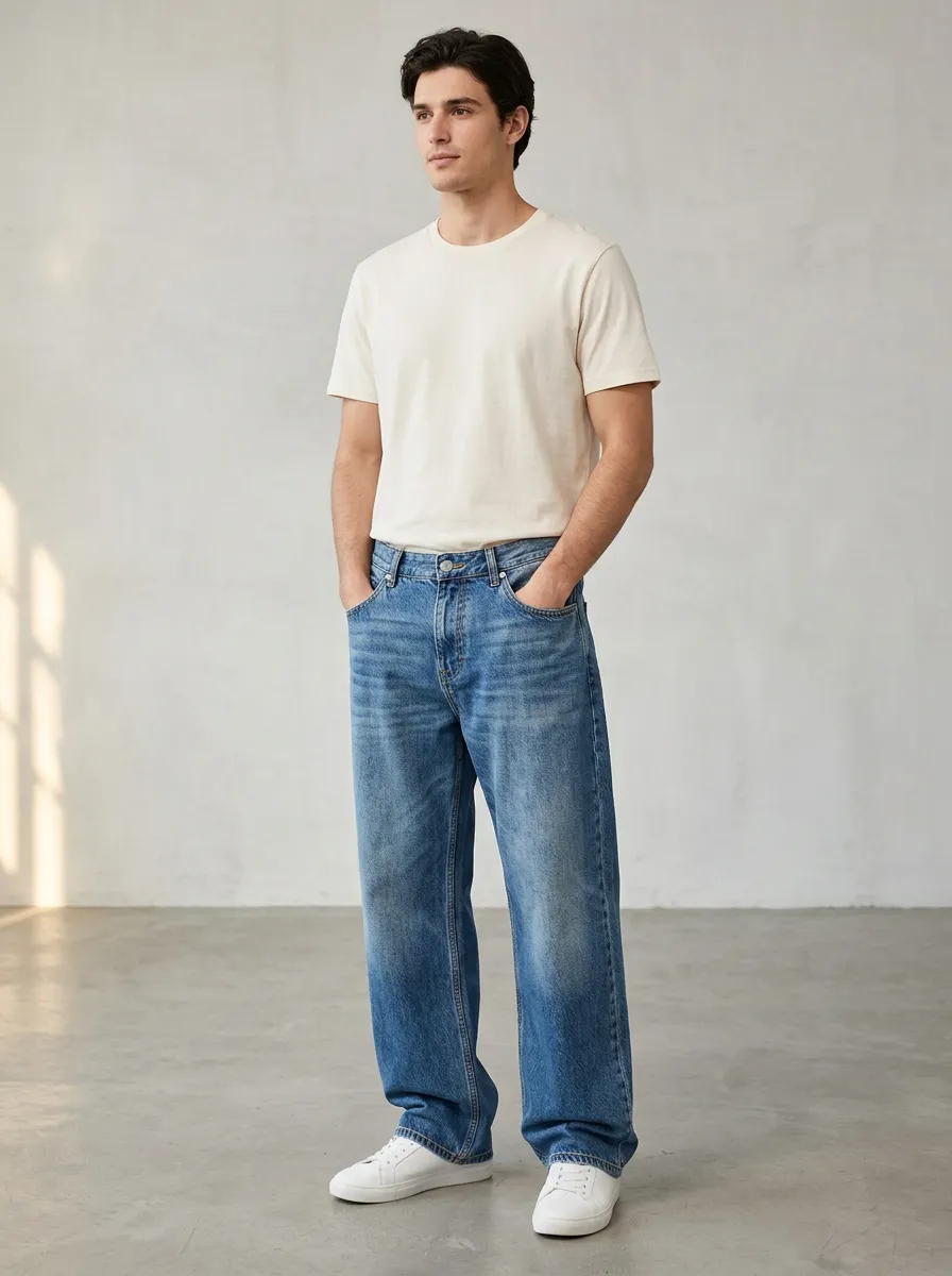Men's Street Casual Loose Fit Jeans