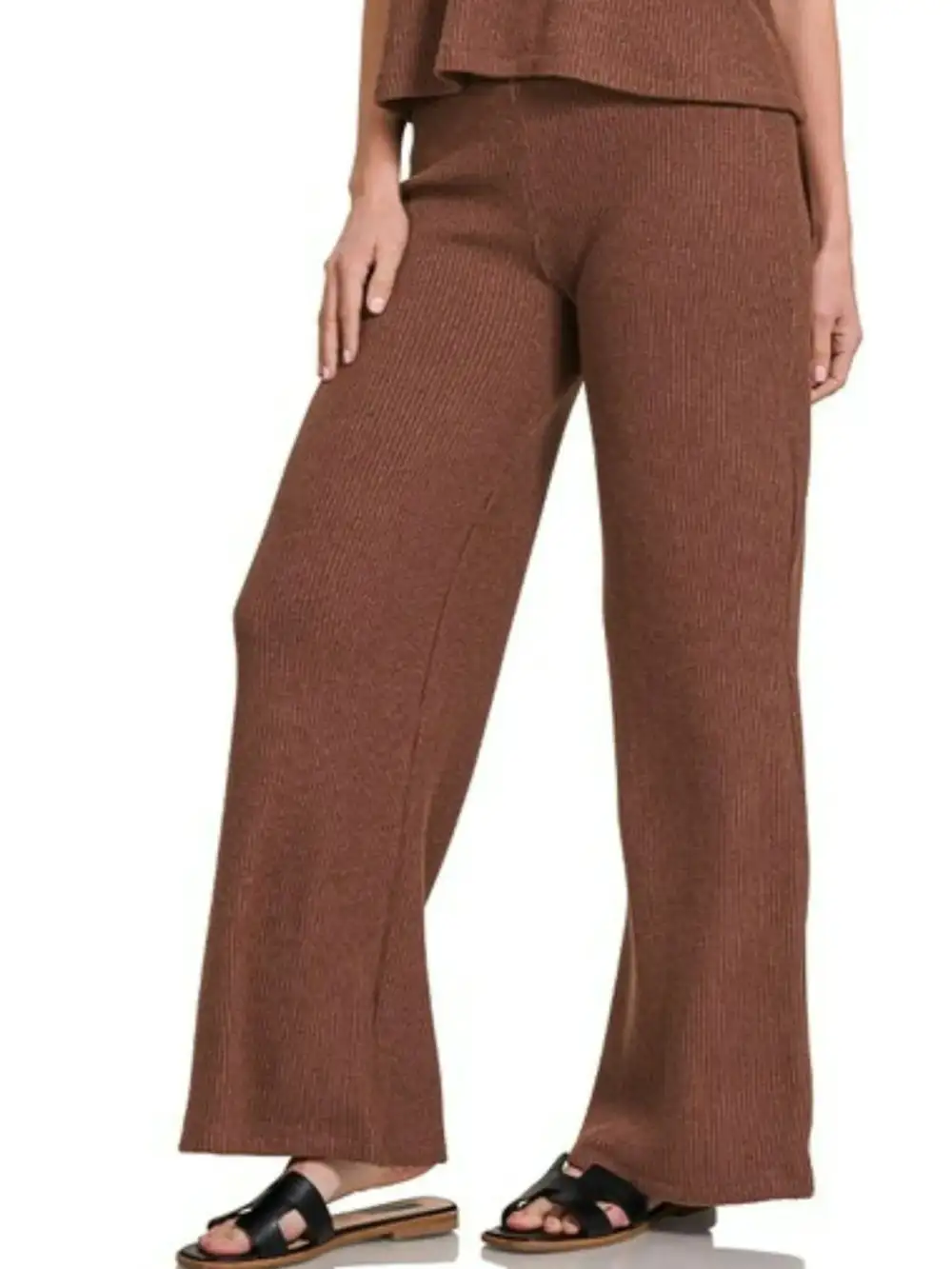 Sweater Boxy Top And Long Pants Set