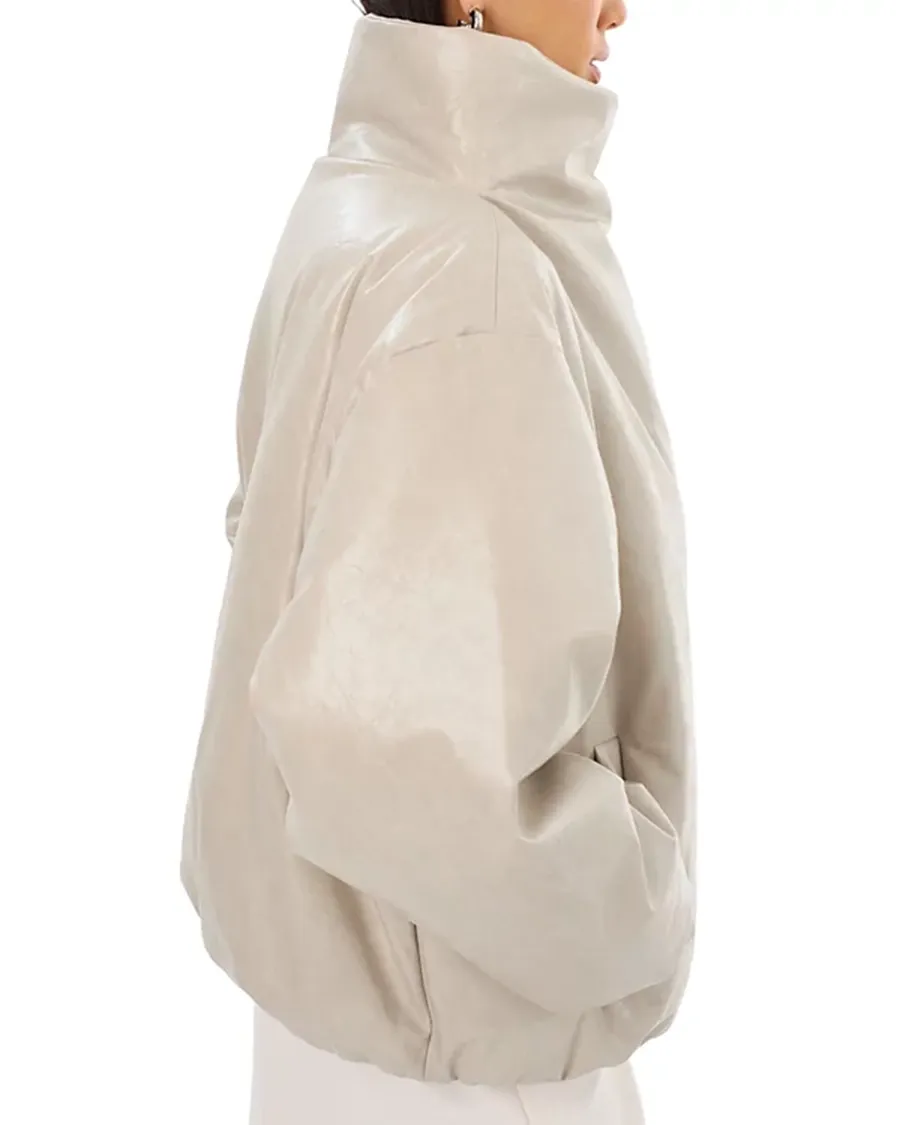 Asymmetric Faux Leather Jacket