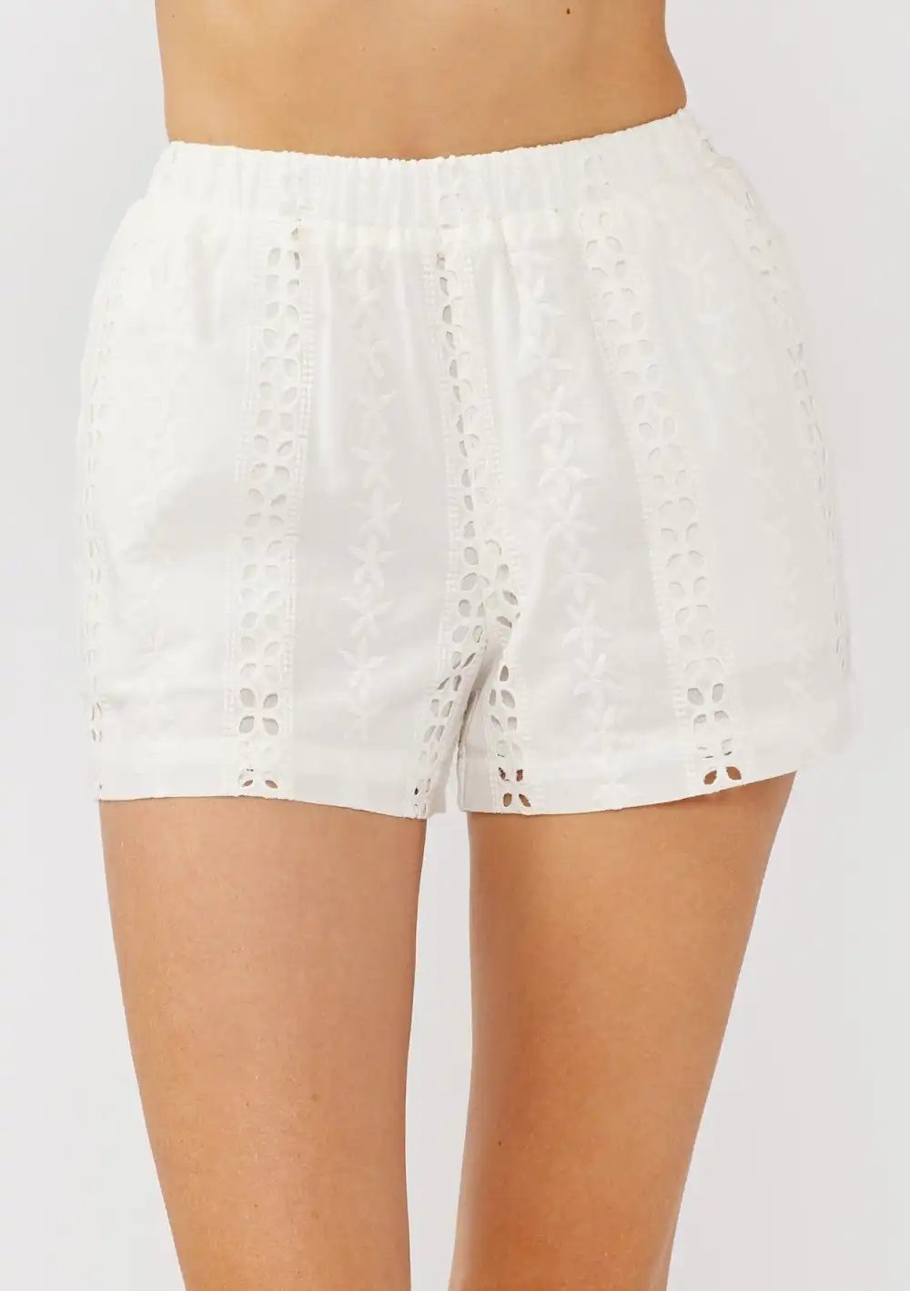 Eyelet Elasticated Waist Shorts