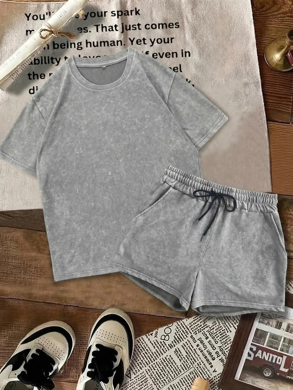 Two-piece Set Women's Solid Color Denim