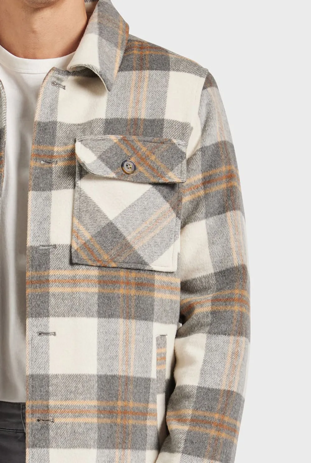 Plaid Flannel Shirt Jacket