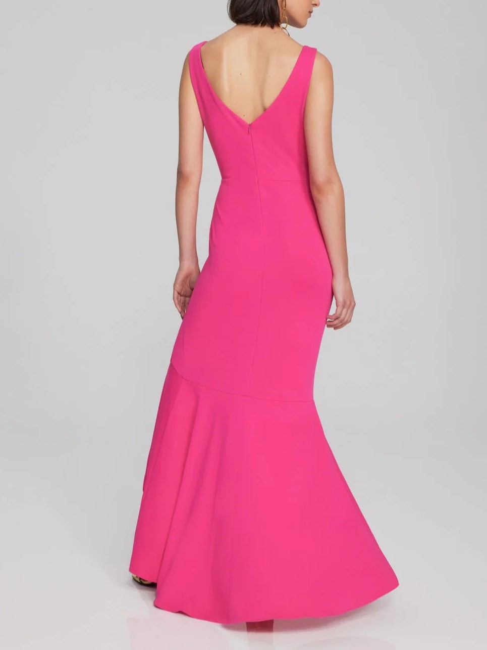 Hot Pink Ruffled Wrap Dress