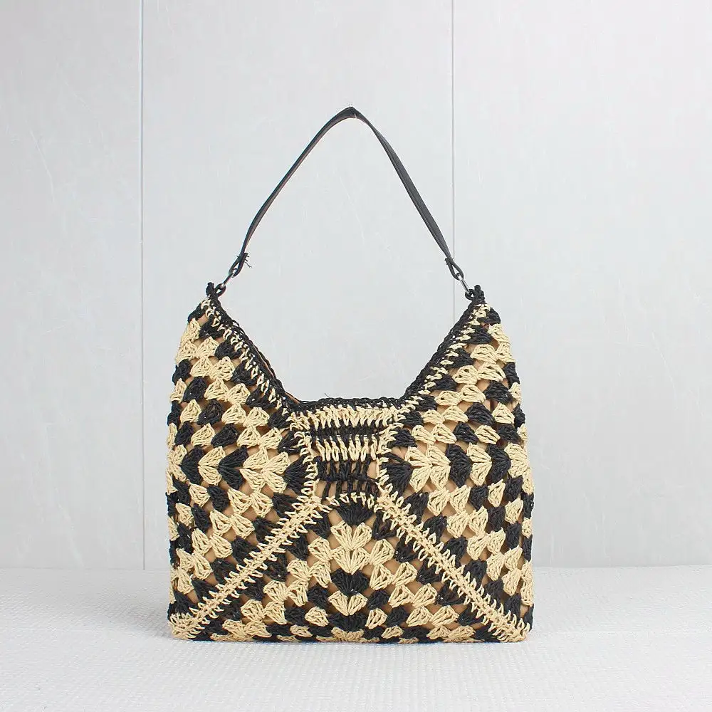 Crochet Granny Square Bag High Capacity Woven Bag