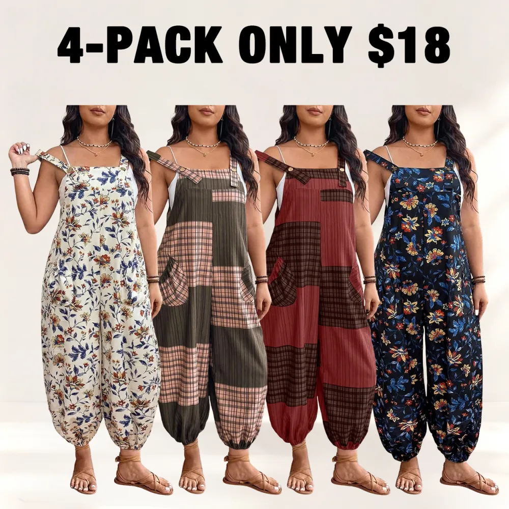 [Plus Size] Slim-Fit, Comfortable, Casual Sleeveless Jumpsuit