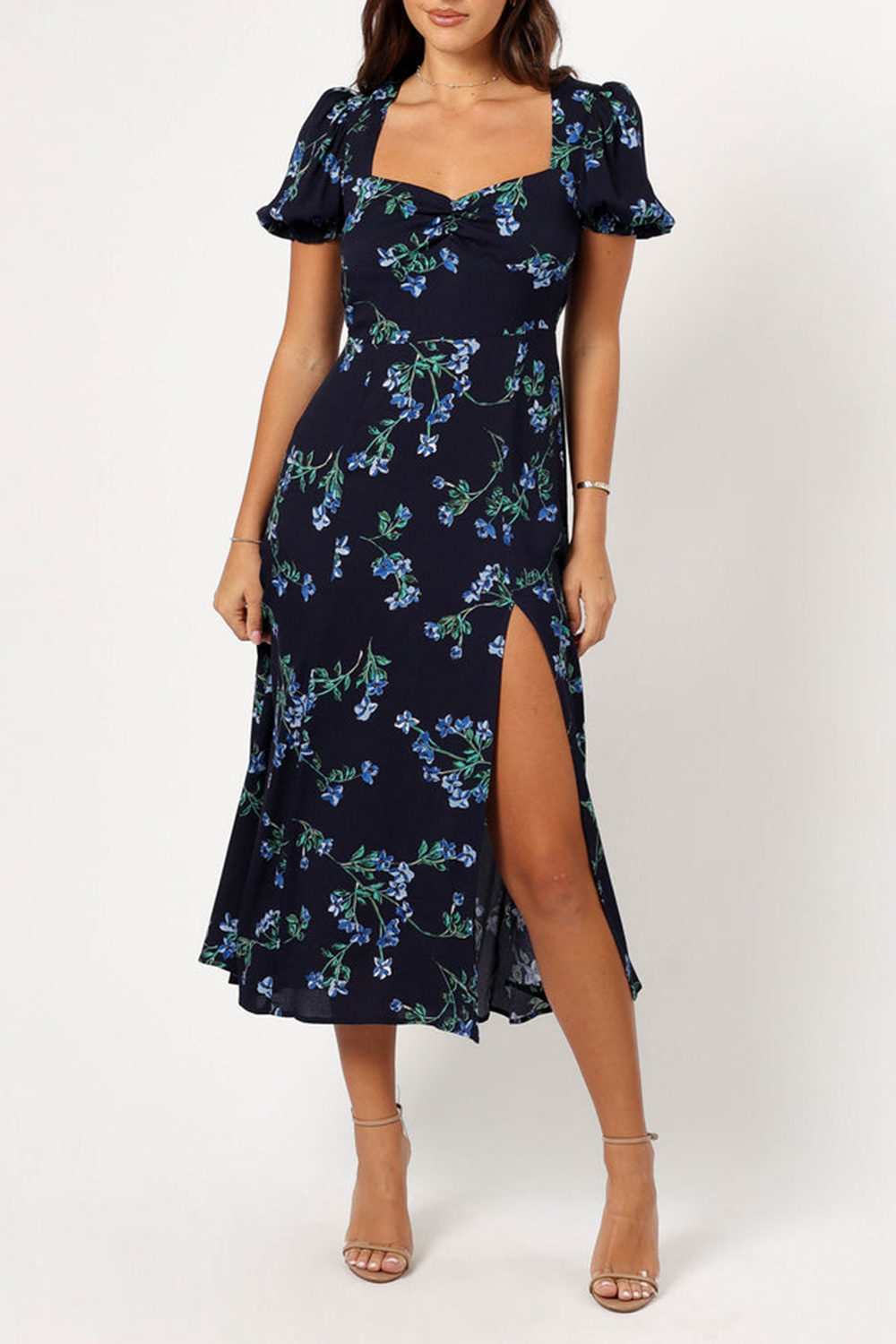 MIDNIGHT BLUES MIDI DRESS