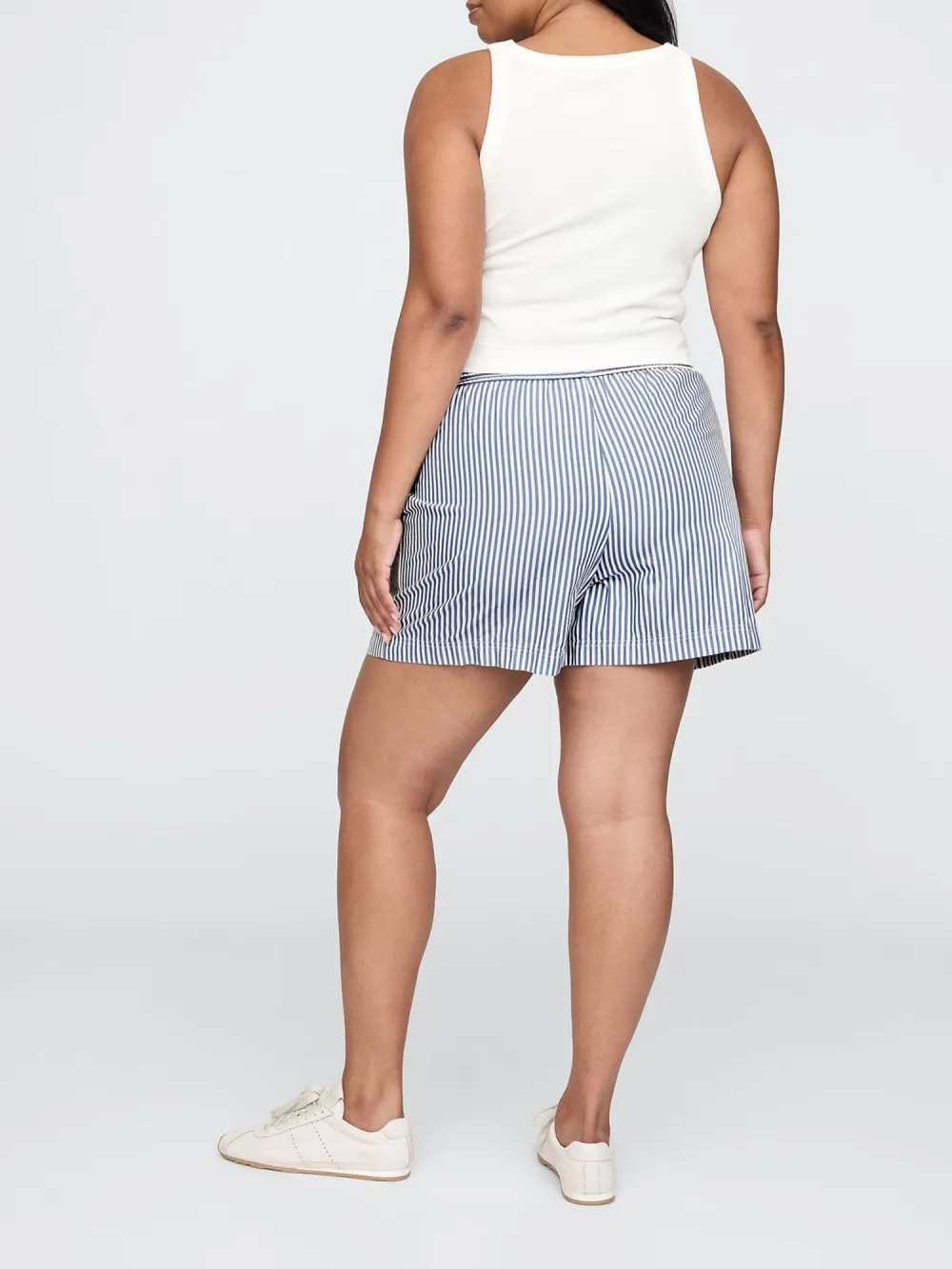 Fine Striped Pure Cotton Shorts