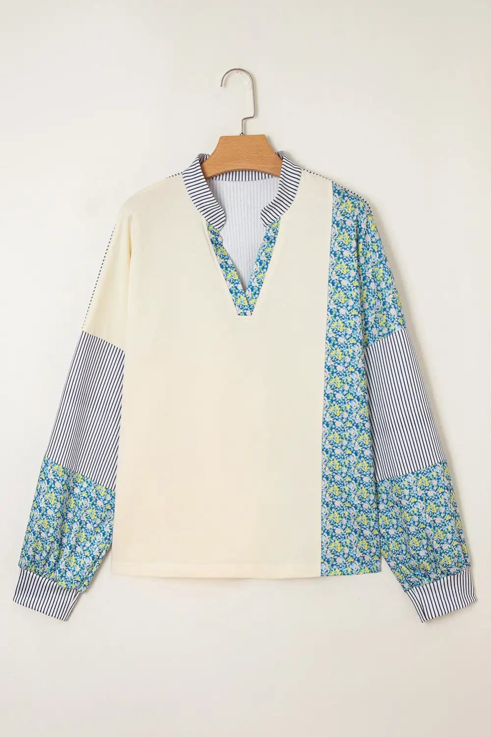 Floral Striped Sweatshirt