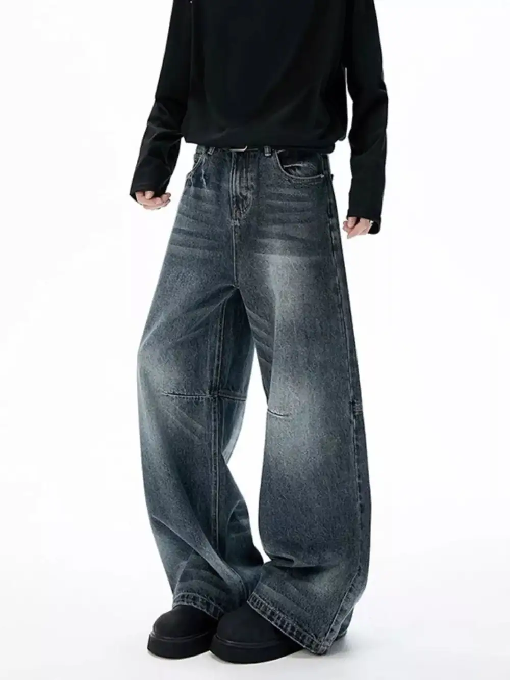 Everyday Men's Full Size Washed Wide Leg Jeans Plus Size