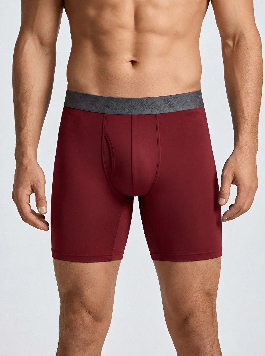 Men's Mixed Color Solid Athletic 3-Pack Boxer Briefs