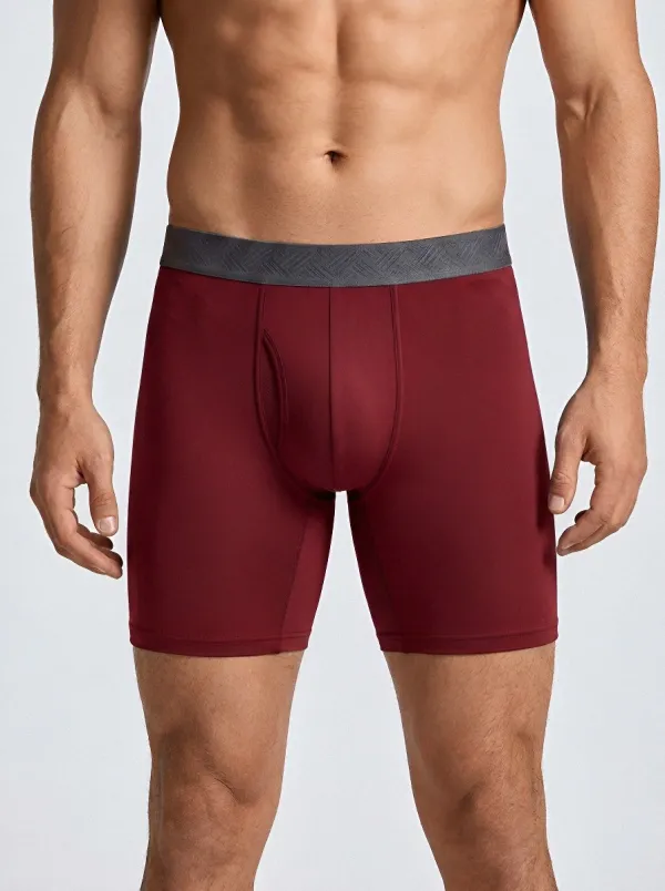 Men's Mixed Color Solid Athletic 3-Pack Boxer Briefs