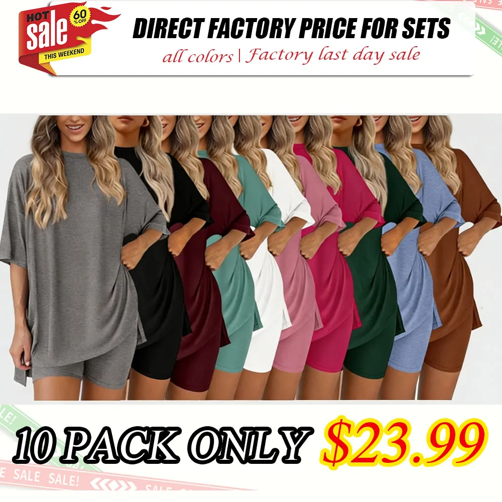 🔥 Women's Oversized Two-Piece Lounge Set | Casual Summer Outfit