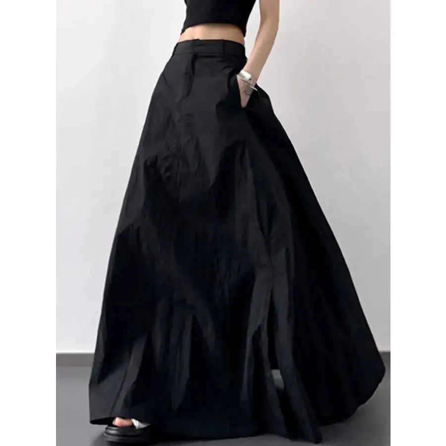High Waist Slit Maxi Skirt