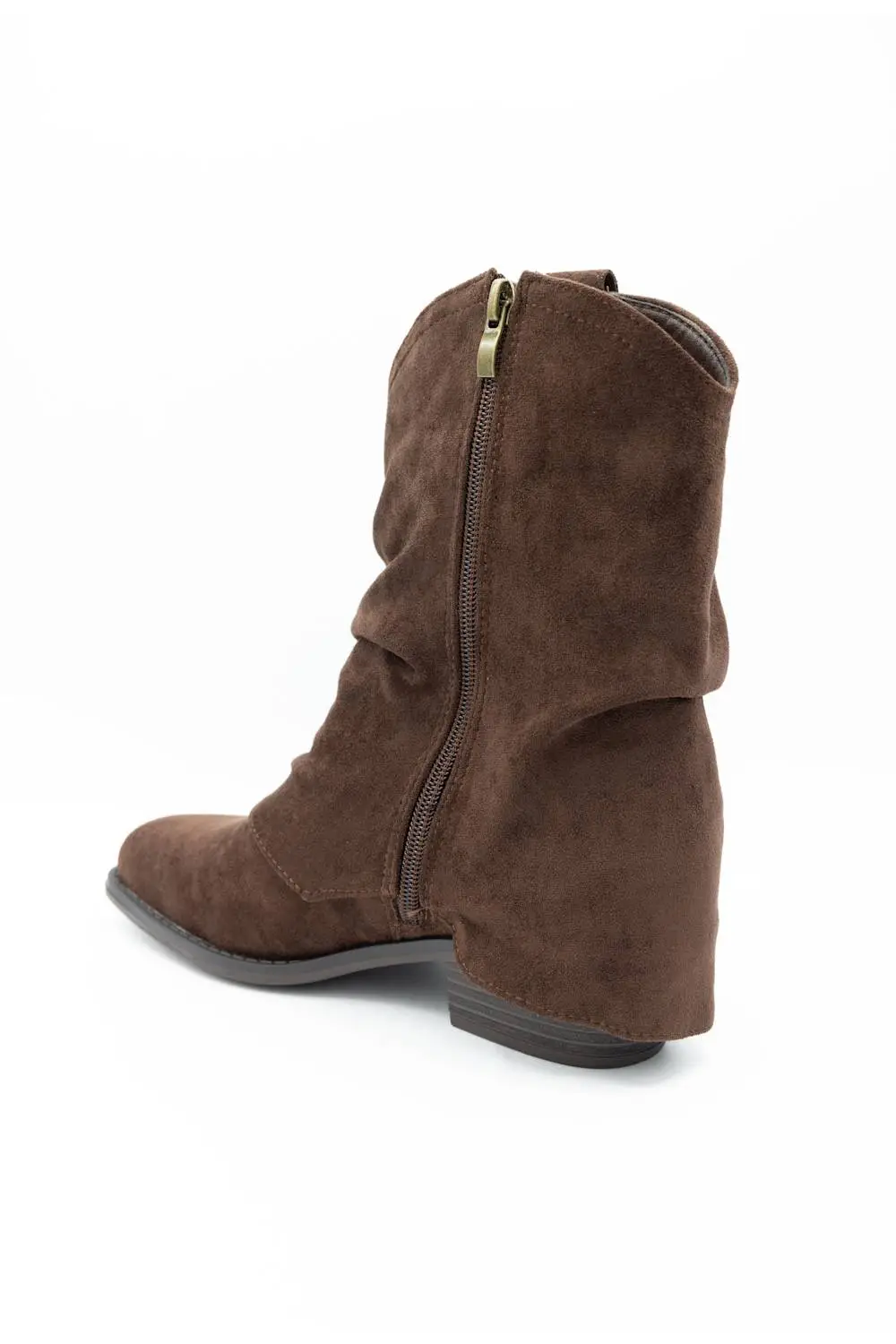 Zip Entry Square Toe Ankle Bootie
