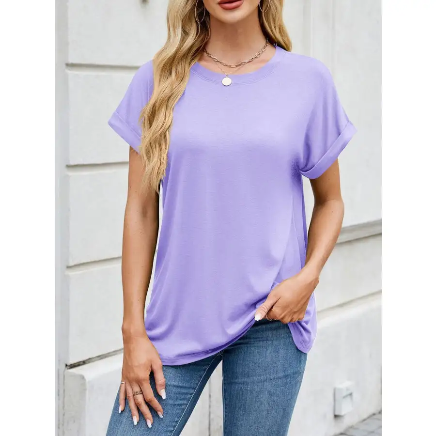 Polished Casual Rolled Sleeve T-shirt