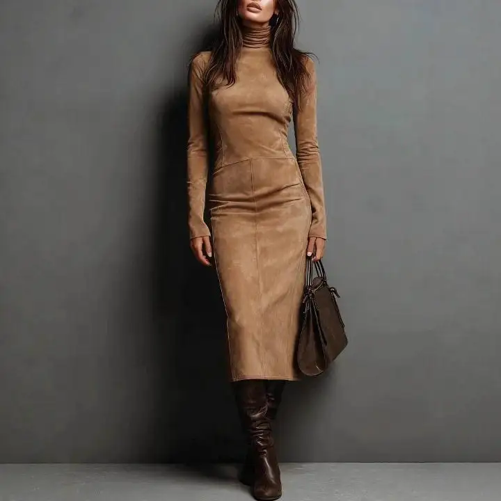 Flowing Slimming Pencil Skirt For Coat Layering