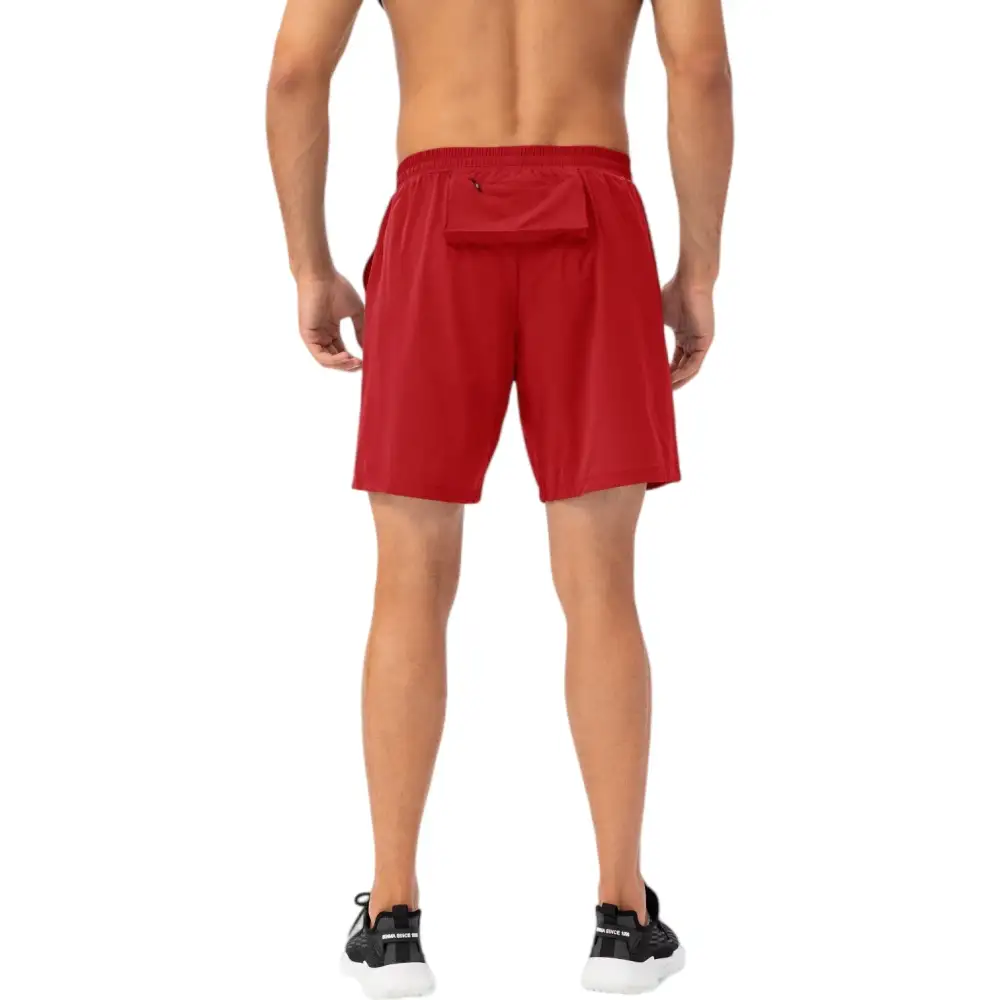 Refined Drawstring Elastic-Waist Side-Pocket Lightweight Men's Athletic Shorts