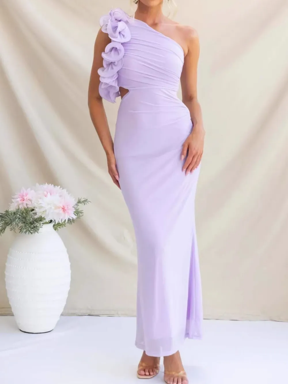 Relaxed Shape Floral Sleeveless Maxi Dress